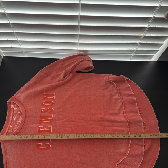 Vintage Pressbox Clemson Tigers Marniville Sweatshirt Women's Size Small Orange - Picture 7 of 8